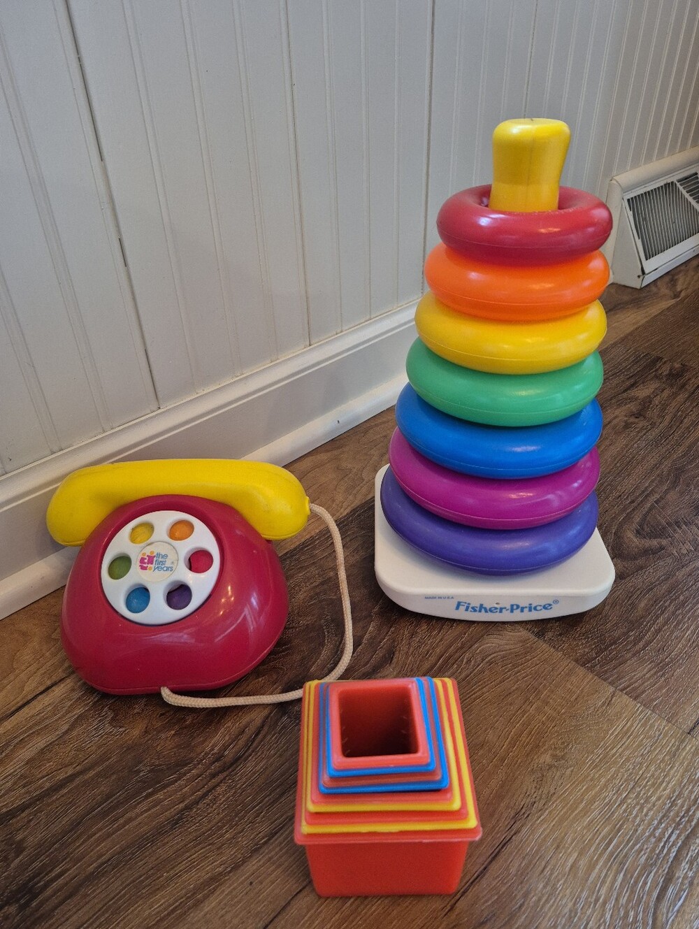 Fisher-Price Classic Rainbow Stacking Rings, First Years Phone